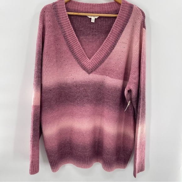 Terra & Sky Pink Ombre Textured Pullover Sweater Size 2X - Picture 2 of 13